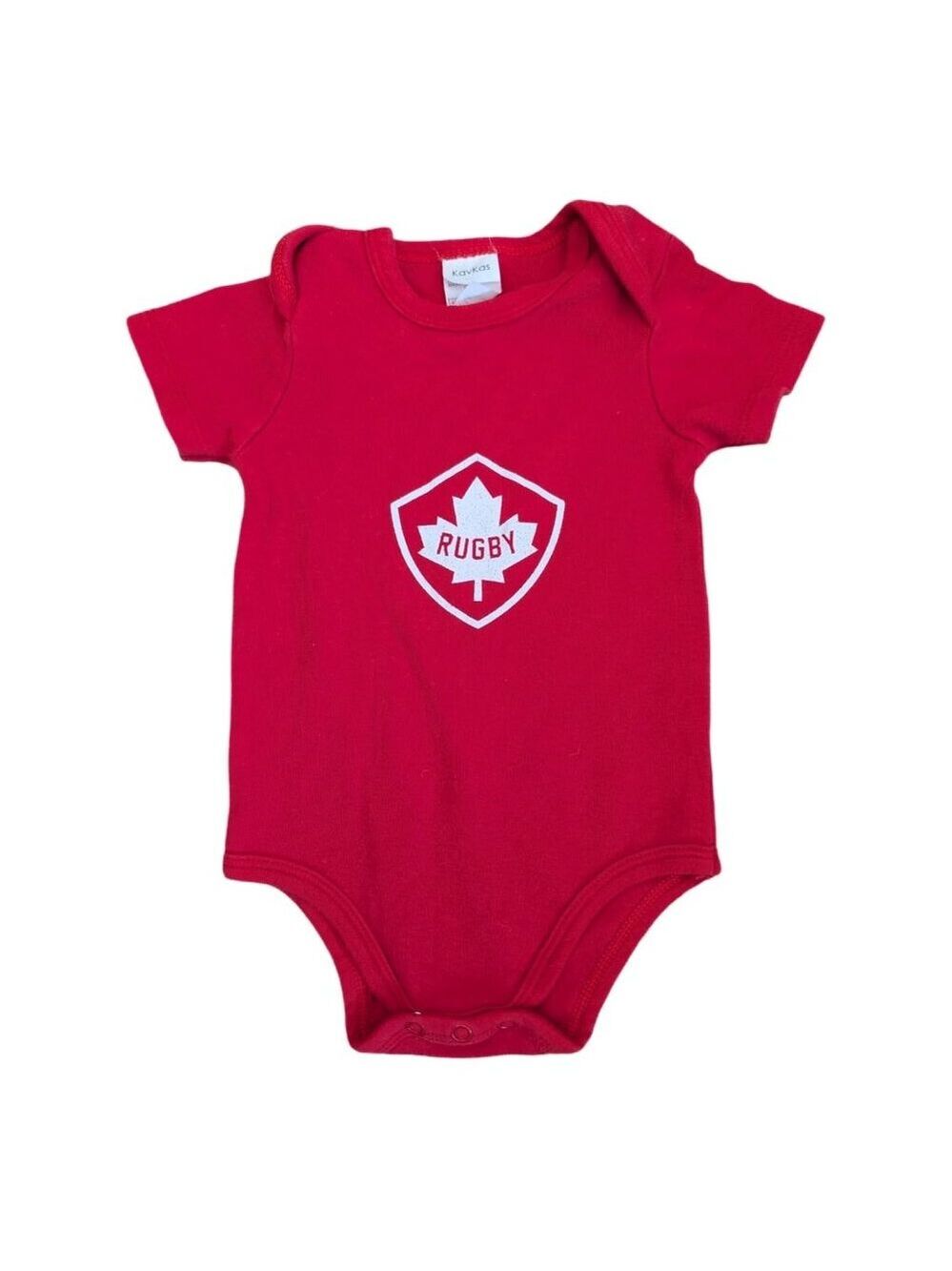 KavKas Red Rugby Canada Onesie 3-6m